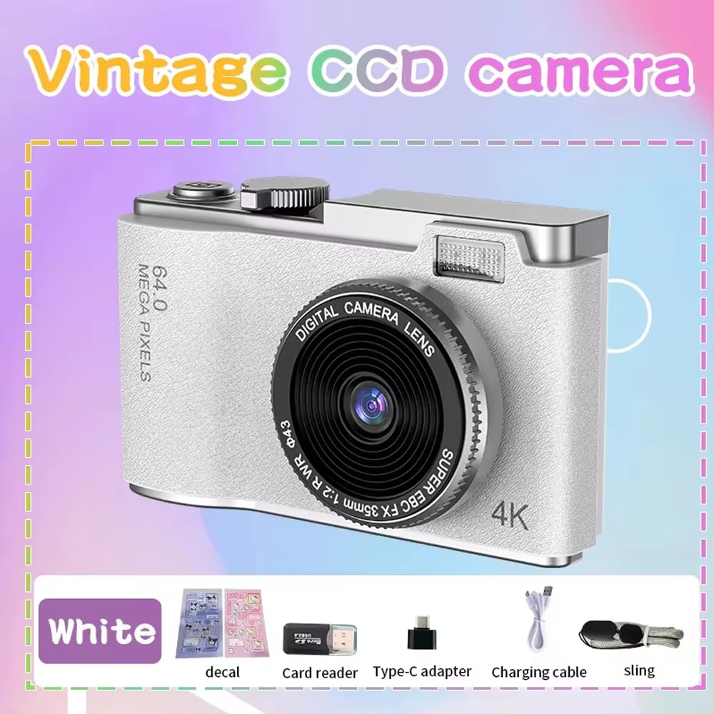 48MP 4K Digital Camera with 8X Zoom & Flip Screen – Compact Vlogging & Photography Camera for Students