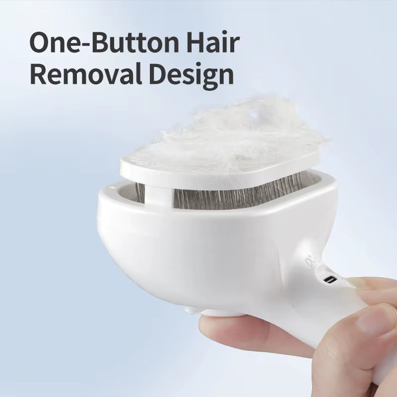 ROJECO Professional Electric Pet Hair Straightener Comb & Massage Brush - Steam Hair Care for Cats