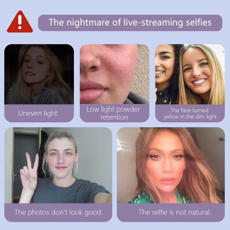 360° LED Ring Light with Mirror & Phone Holder ，3-In-1 Rechargeable Makeup Light for Live Streaming, Video Calls, Selfie (Portable, 3 Color Temperatures, Foldable),Halloween,Halloween Makeup