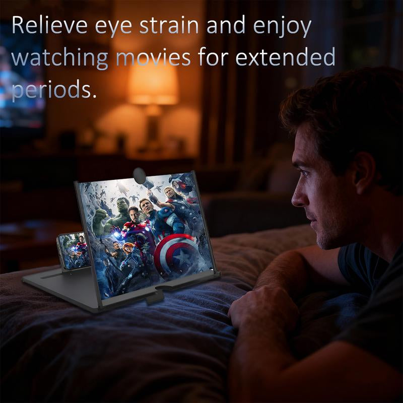 12"Mobile Phone Magnifier - Ultra-Hd Screen Magnifier for Easy TV Viewing Orientation for Landscapes Use Eye Protection Full-Screen Mobile Phone Magnification