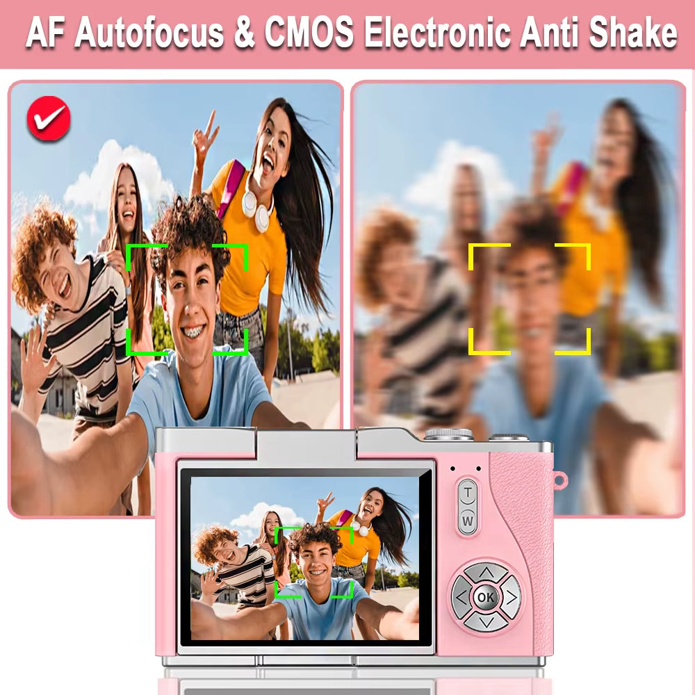 48MP 4K Digital Camera with 8X Zoom & Flip Screen – Compact Vlogging & Photography Camera for Students
