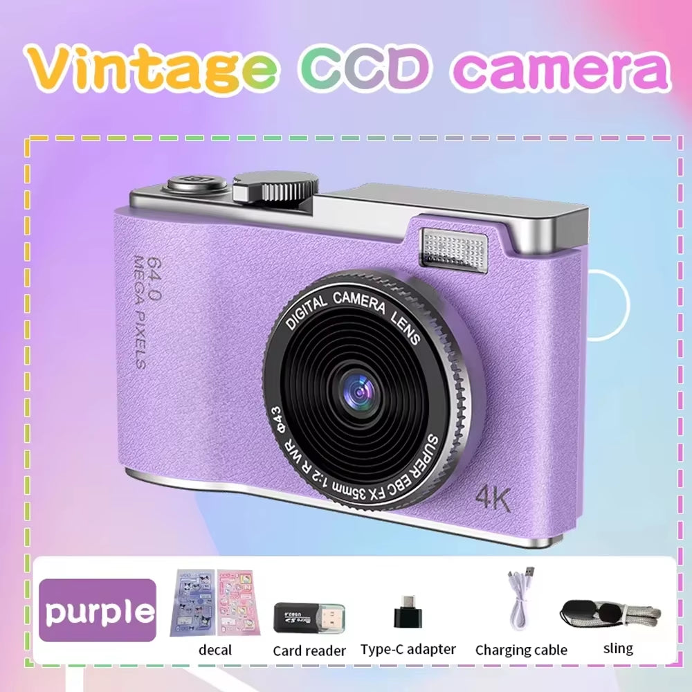 48MP 4K Digital Camera with 8X Zoom & Flip Screen – Compact Vlogging & Photography Camera for Students