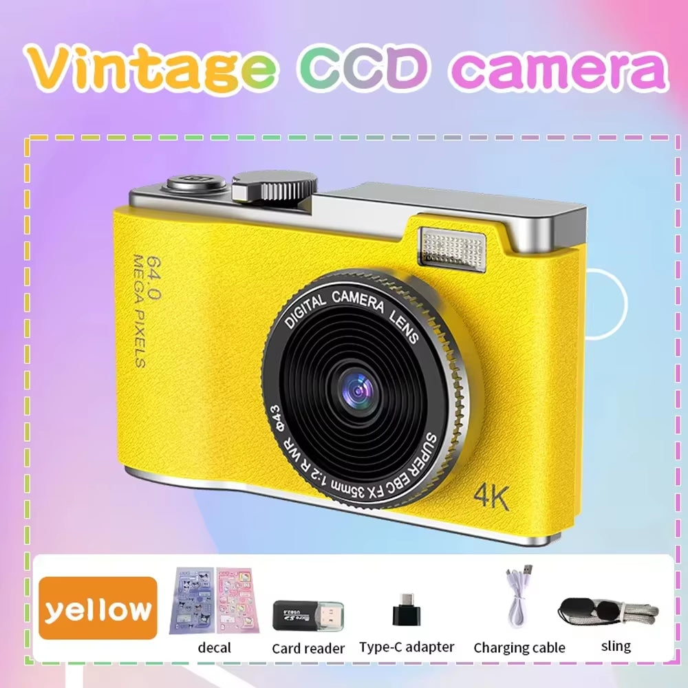 48MP 4K Digital Camera with 8X Zoom & Flip Screen – Compact Vlogging & Photography Camera for Students