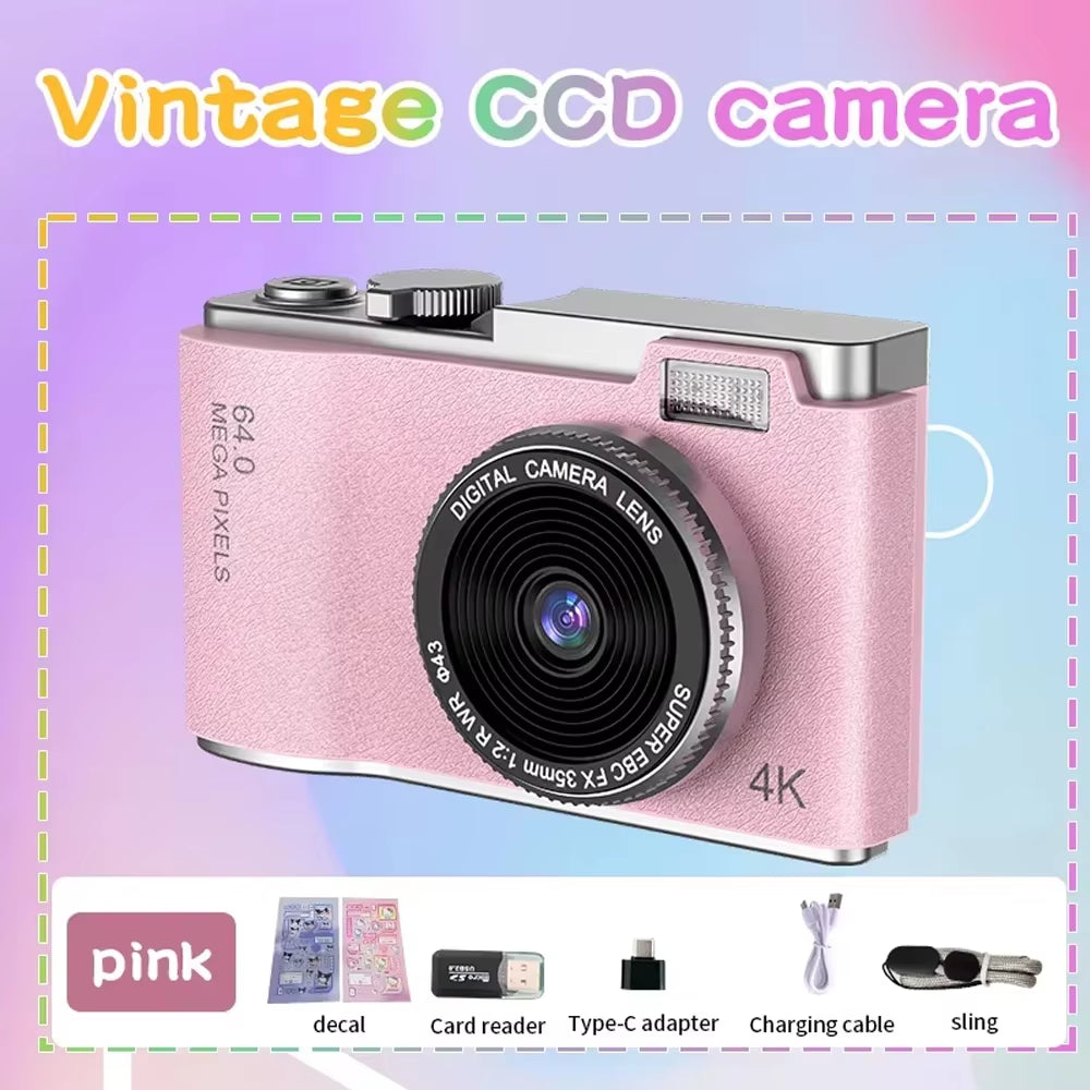 48MP 4K Digital Camera with 8X Zoom & Flip Screen – Compact Vlogging & Photography Camera for Students