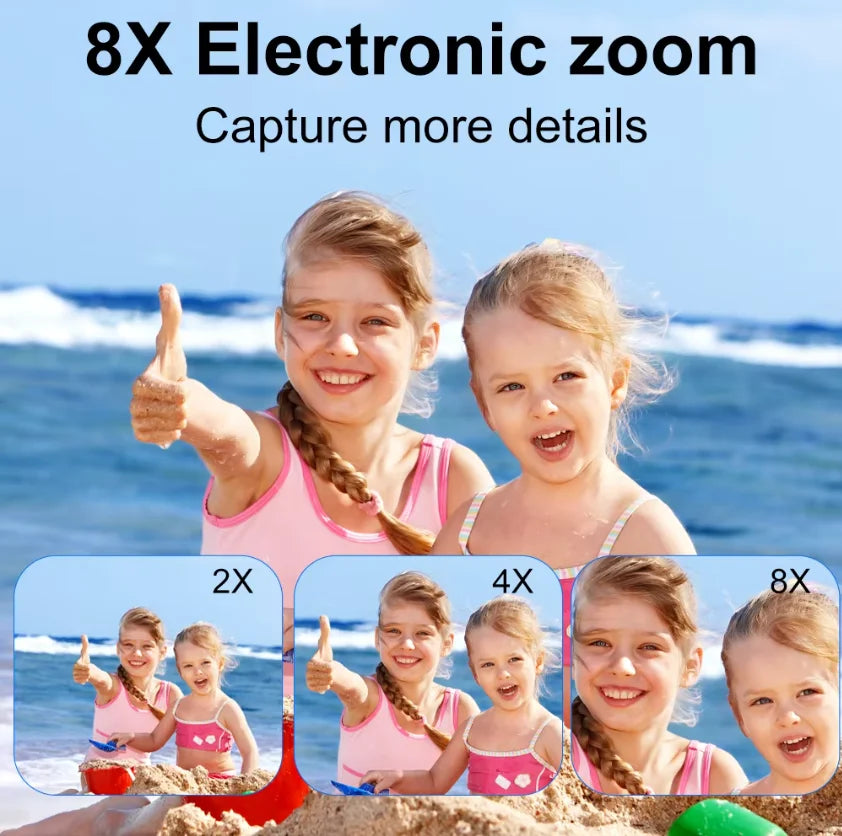 48MP 4K Digital Camera with 8X Zoom & Flip Screen – Compact Vlogging & Photography Camera for Students